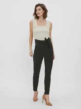 VERO MODA | Pantalón de talle alto corte holgado VMEVA | olive